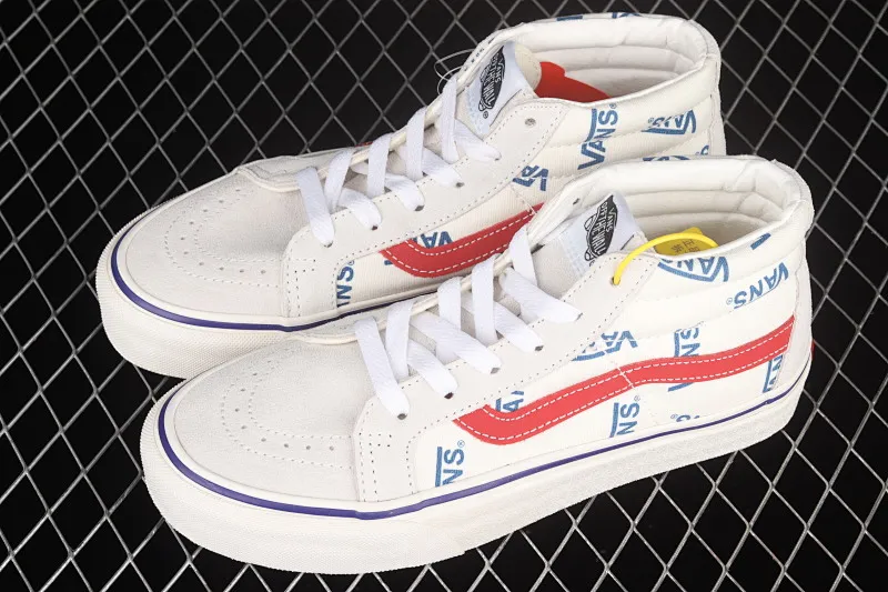 All categories Vans Vans series Vans Mid Vans China Vans Sk8-Mid Logo white full-print mid-top casual sneakers VN0A3WKT9M8